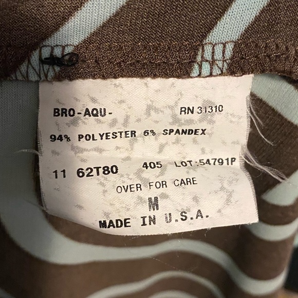 BCX brown & mint green geometric pattern wrap dress - Picture 7 of 16